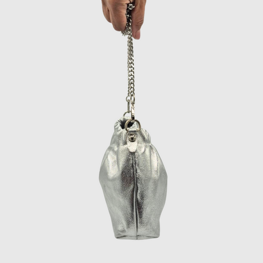BORSA A MANO PATTY IN VERA PELLE CON TRACOLLA