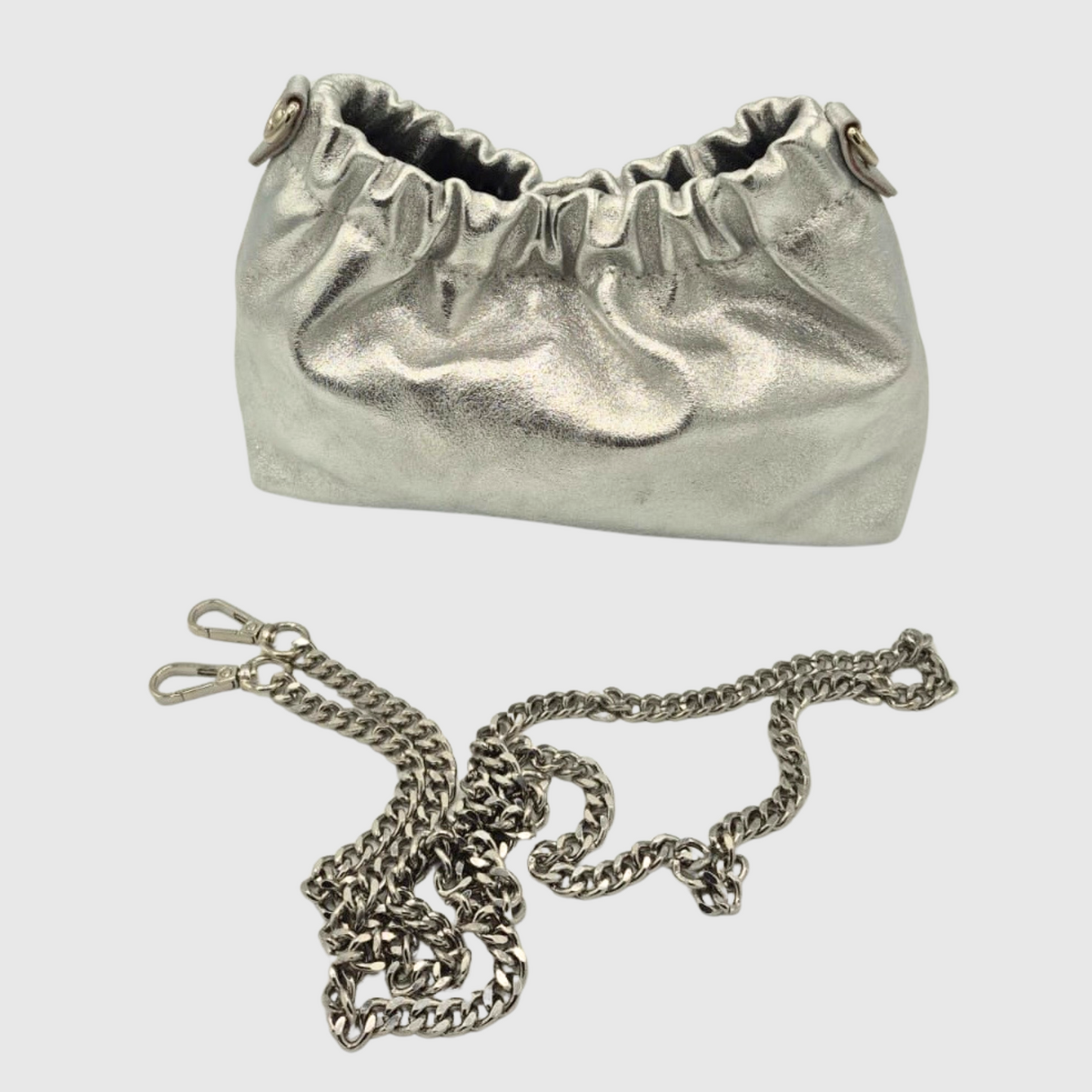 BORSA A MANO PATTY IN VERA PELLE CON TRACOLLA