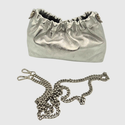 BORSA A MANO PATTY IN VERA PELLE CON TRACOLLA