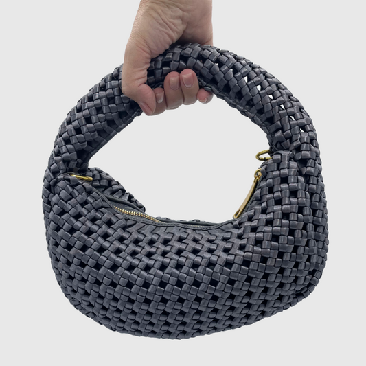 BORSA A MANO MARINA IN PELLE E MICRO FIBRA