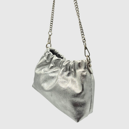 BORSA A MANO PATTY IN VERA PELLE CON TRACOLLA