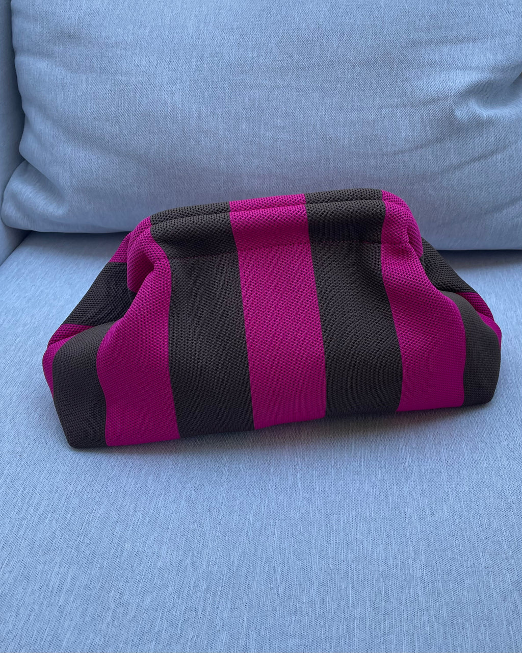 POCHETTE RIGHE FUXIA MOKA