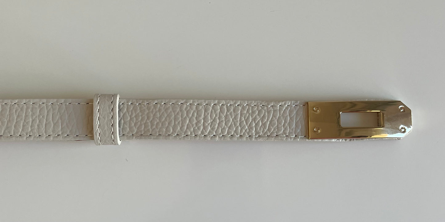 CINTURA IN PELLE CON CHIUSURA A LUCCHETTO