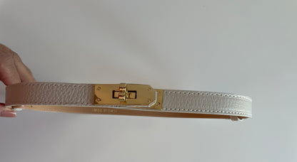 CINTURA IN PELLE CON CHIUSURA A LUCCHETTO