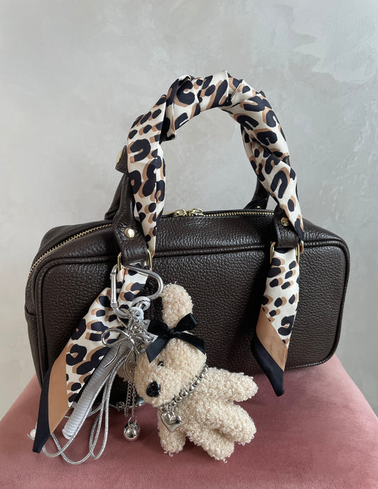 BAULETTO A MANO AURY IN PELLE CON TRACOLLA