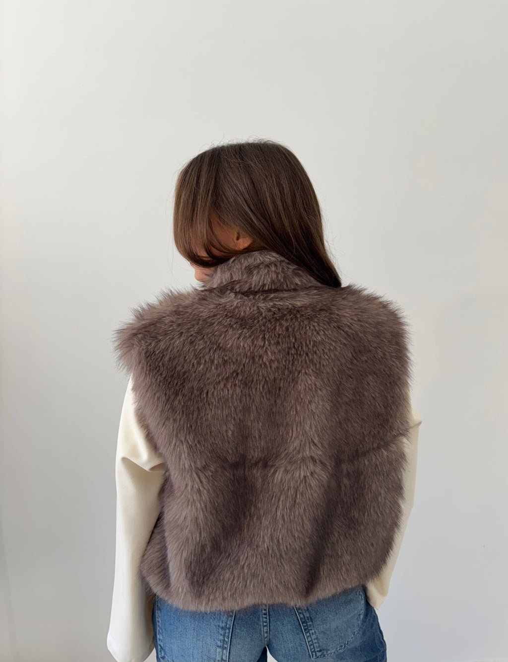 GILET LIVIGNO ECOPELLICCIA CON TASCHE