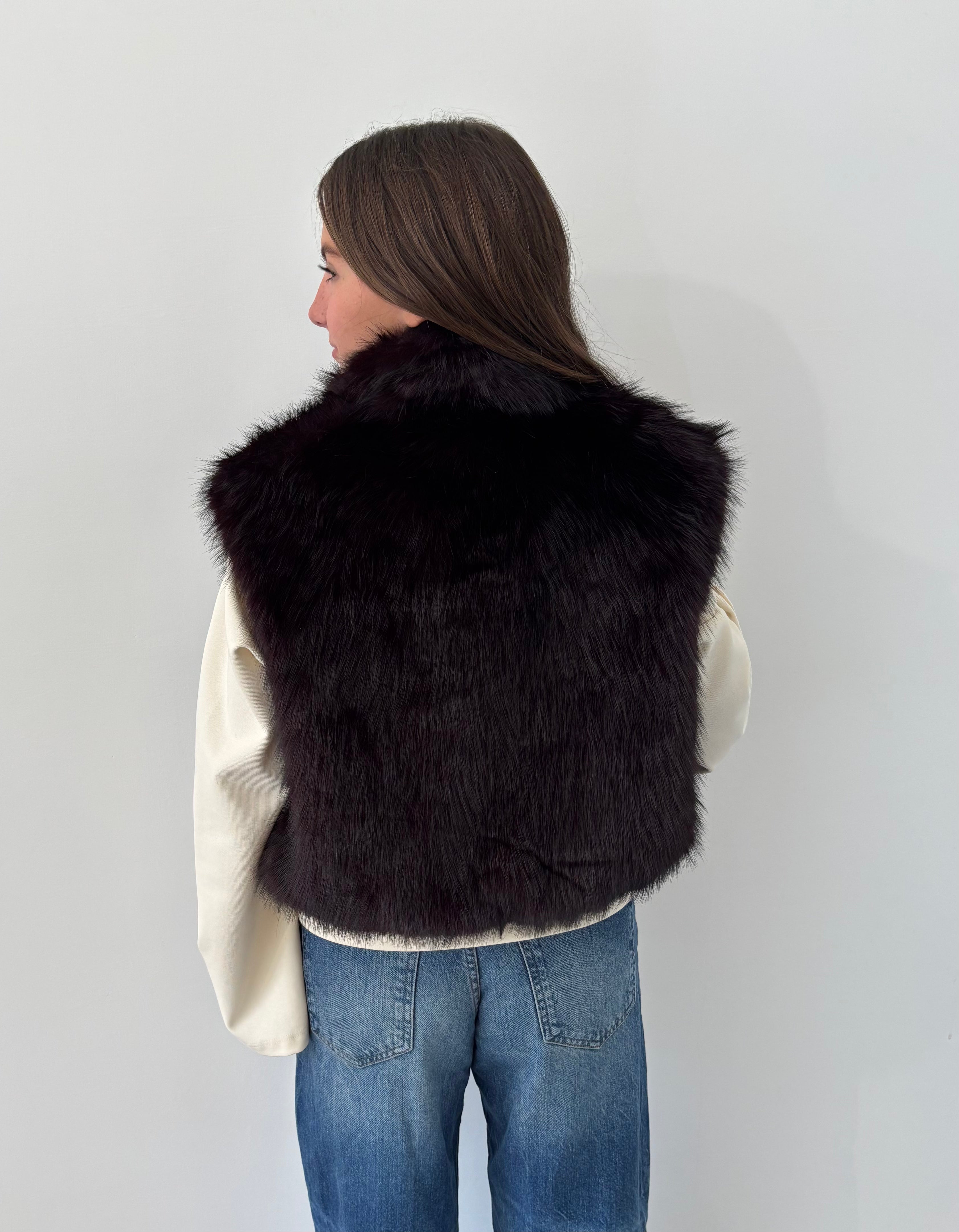 GILET LIVIGNO ECOPELLICCIA CON TASCHE