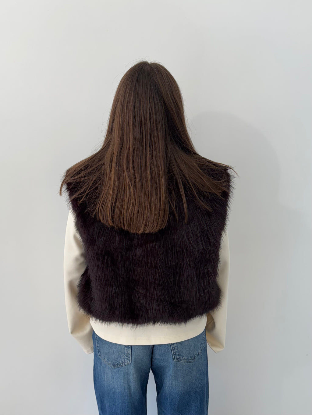 GILET LIVIGNO ECOPELLICCIA CON TASCHE