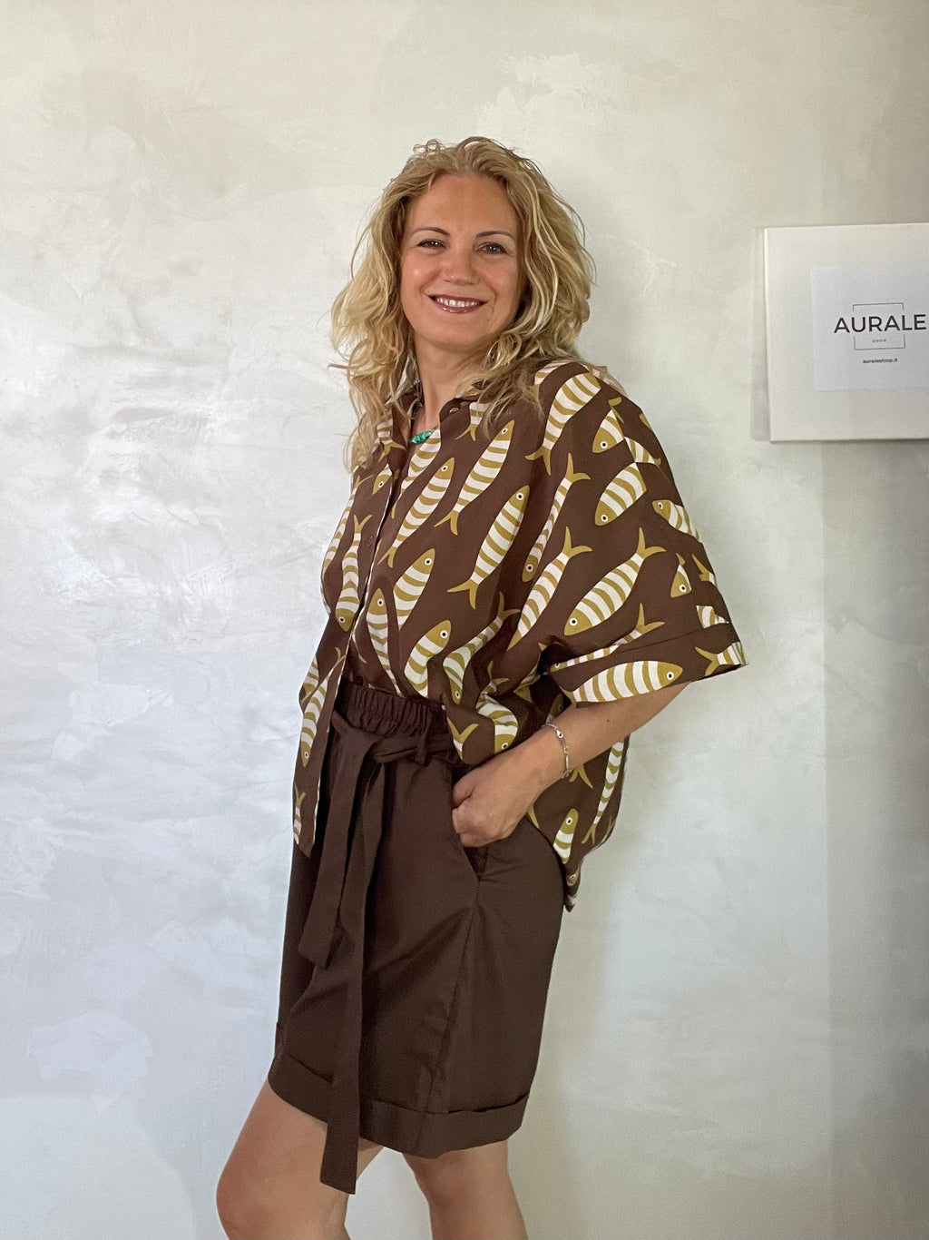 CAMICIA SARDINE MARRONE