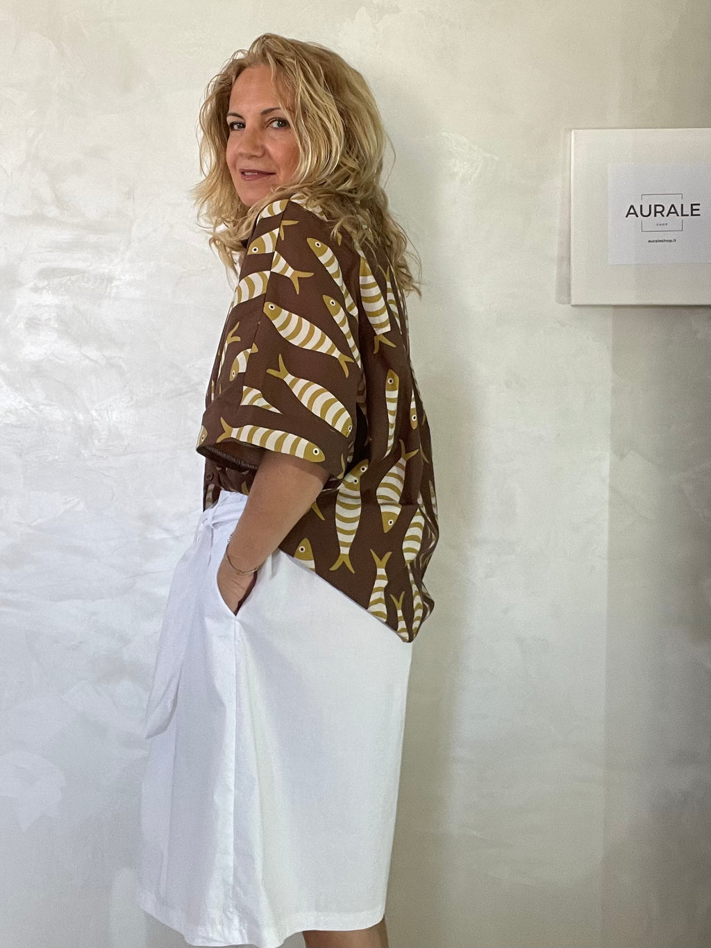 CAMICIA SARDINE MARRONE