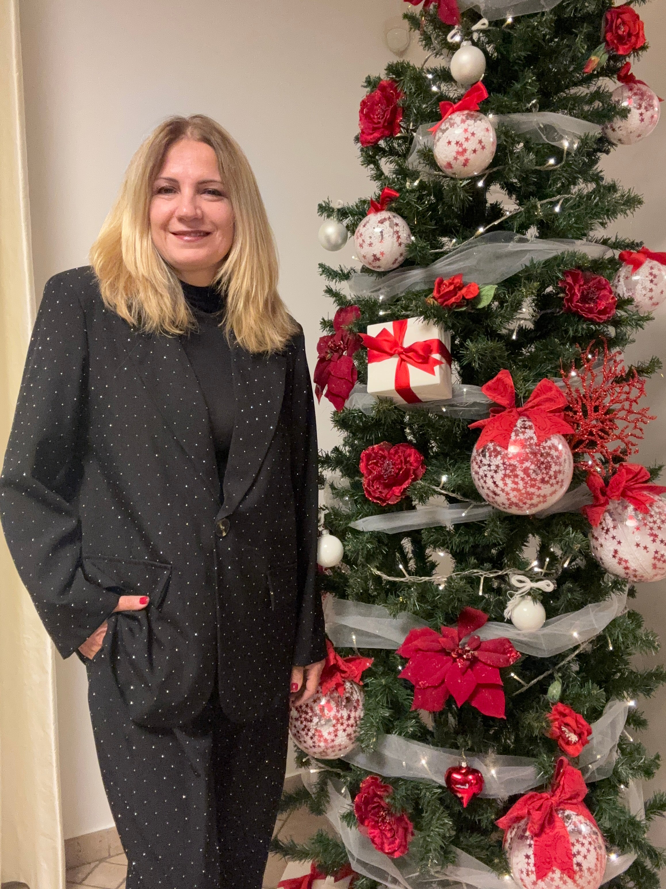 GIACCA E PANTALONE STRASS