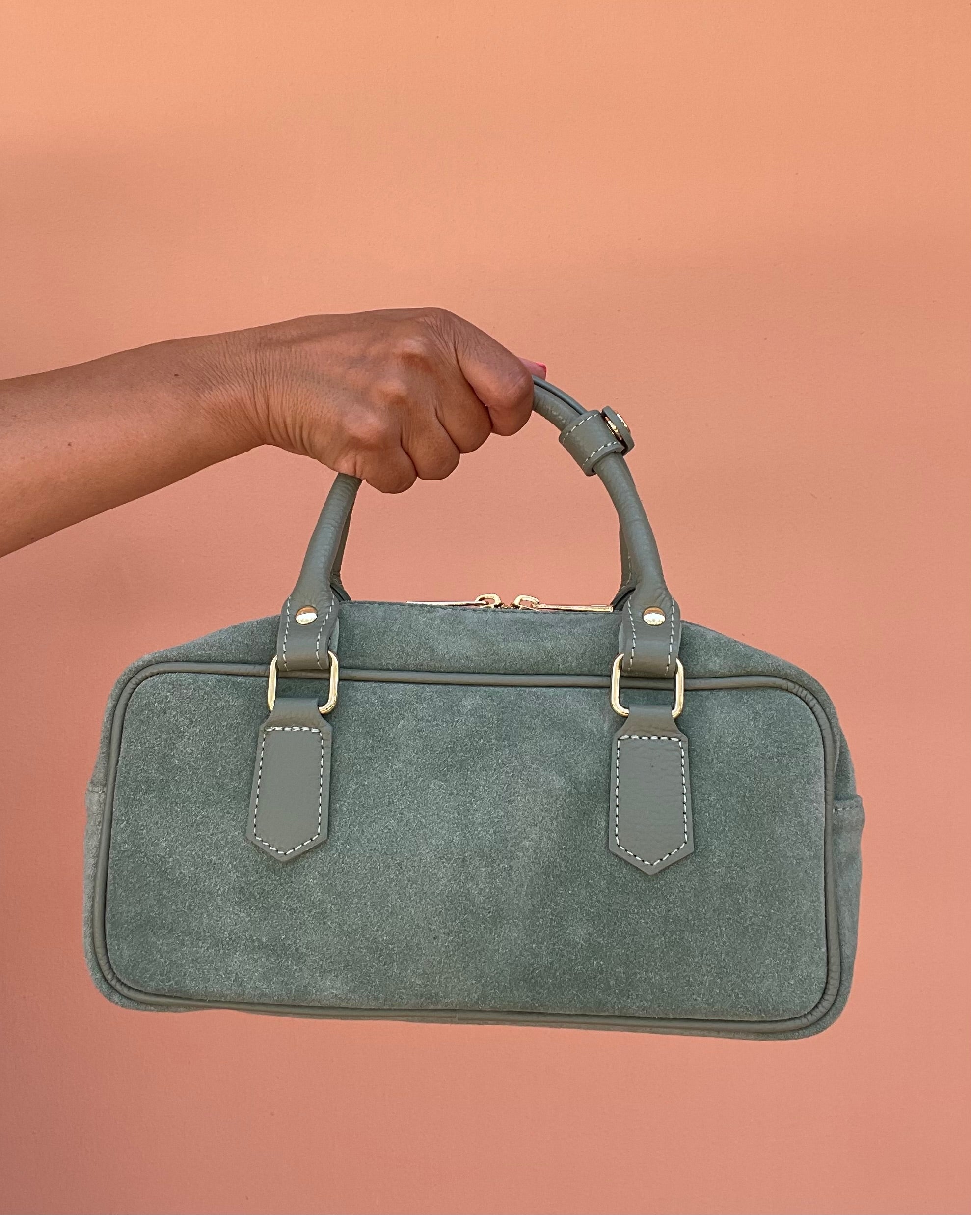 BORSA A MANO MIRTA VERDE