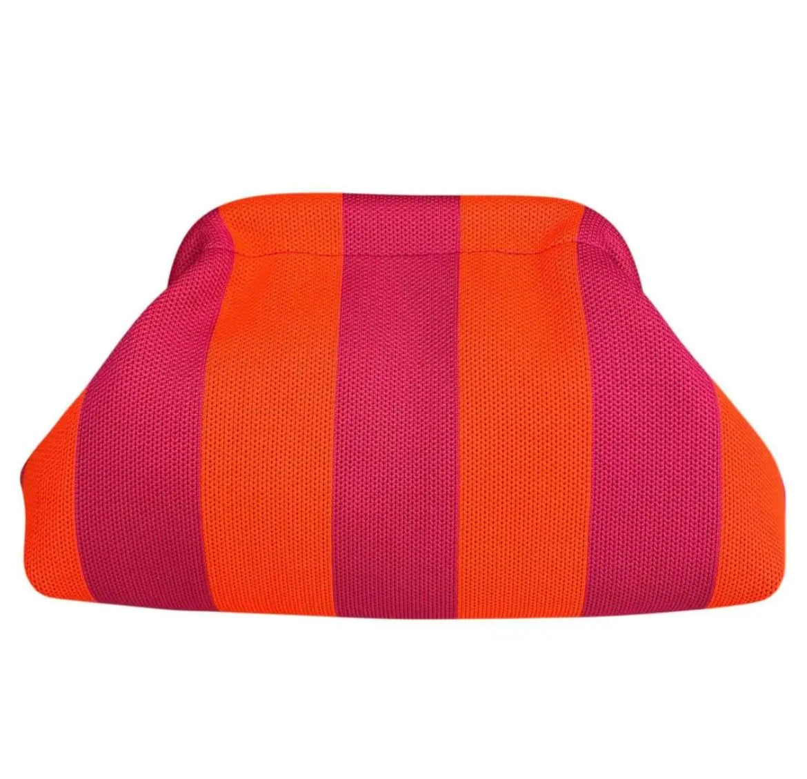 POCHETTE RIGHE ARANCIO FUXIA