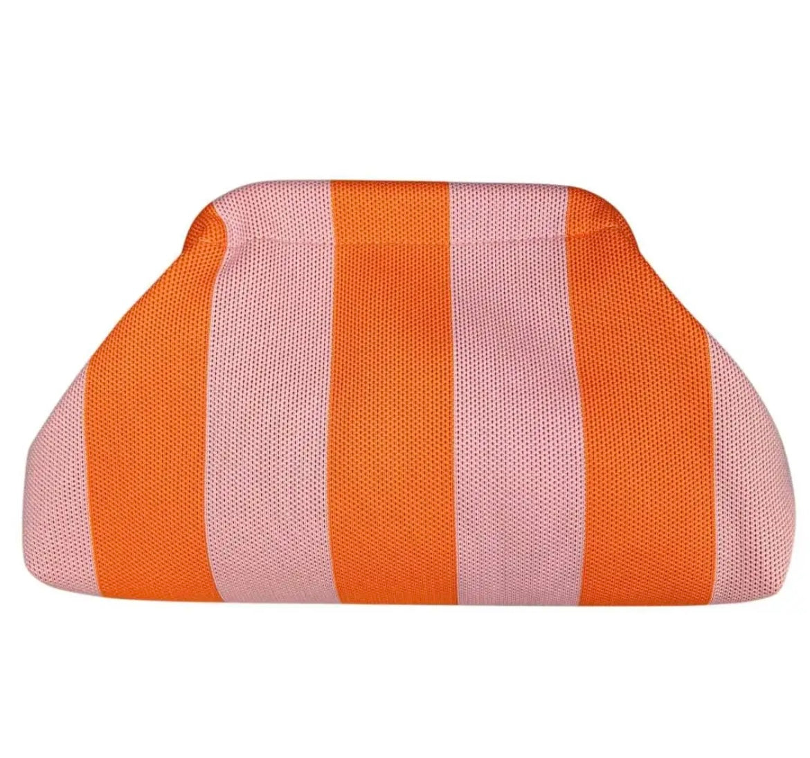 POCHETTE RIGHE ARANCIO E ROSA CHIARO