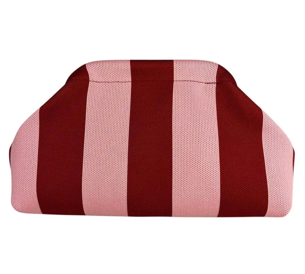 BORSE RIGHE ROSA CHIARO E MARRONE