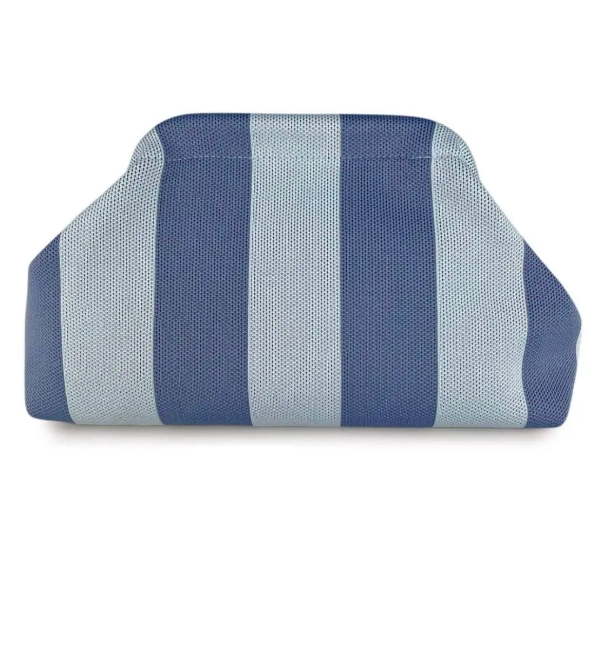 POCHETTE RIGHE BLU CELESTE