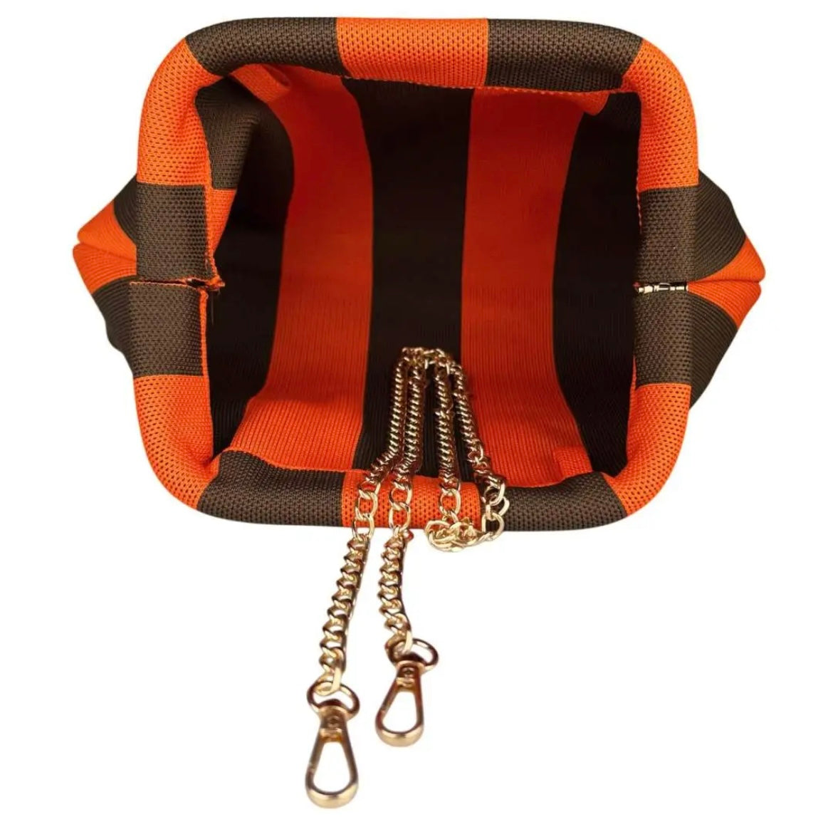 POCHETTE RIGHE ARANCIO MORO