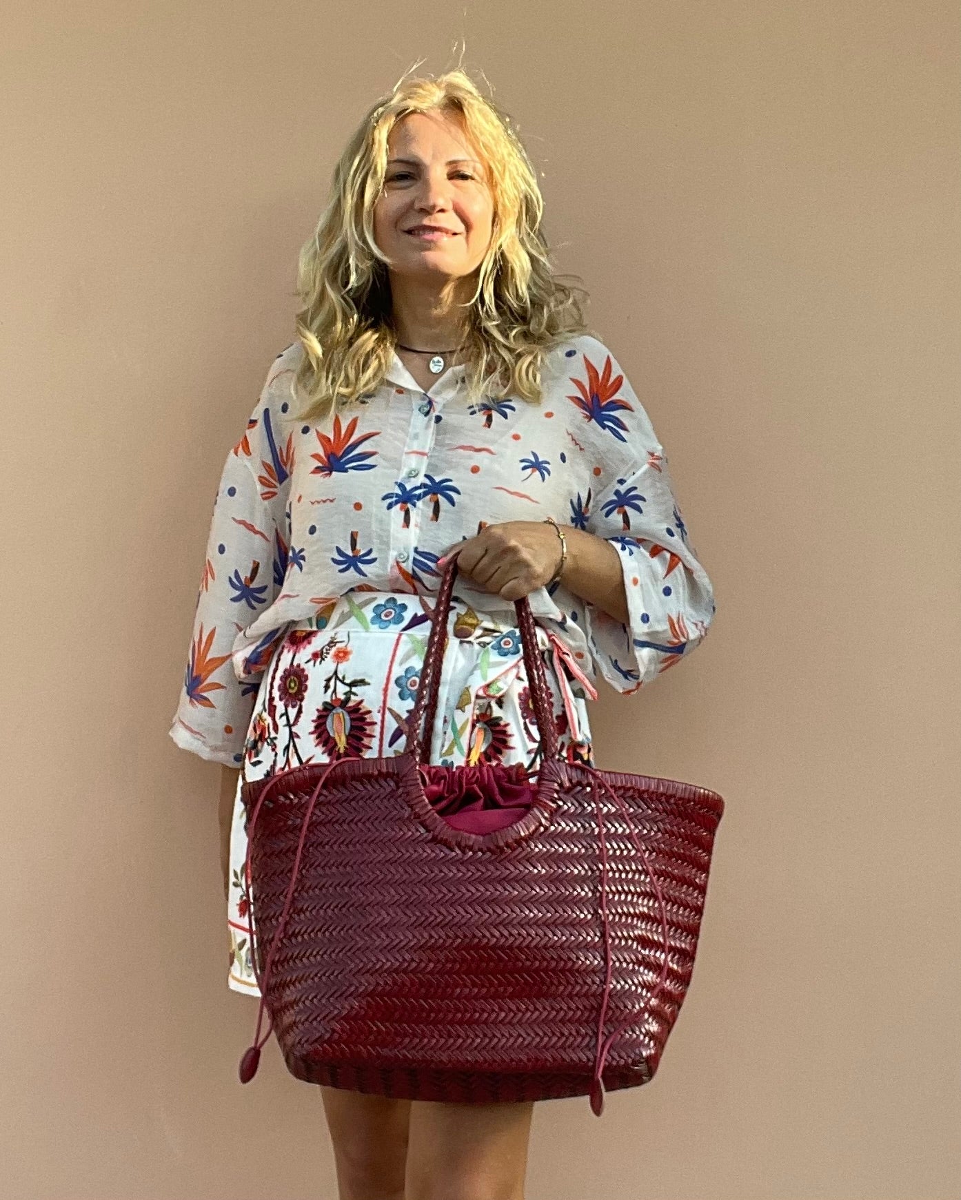 BORSA PENELOPE ROSSO RUBINO
