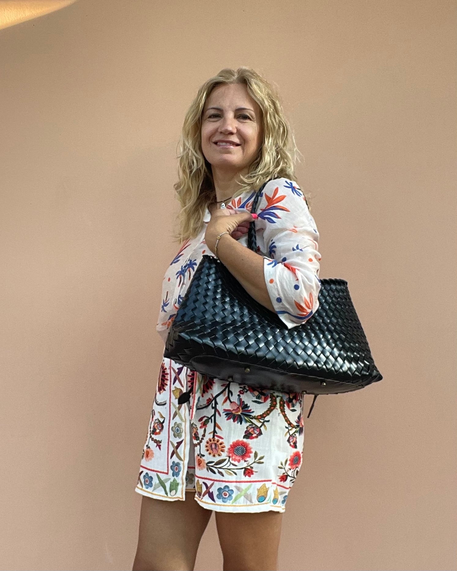 BORSA A SPALLA GINEVRA NERO