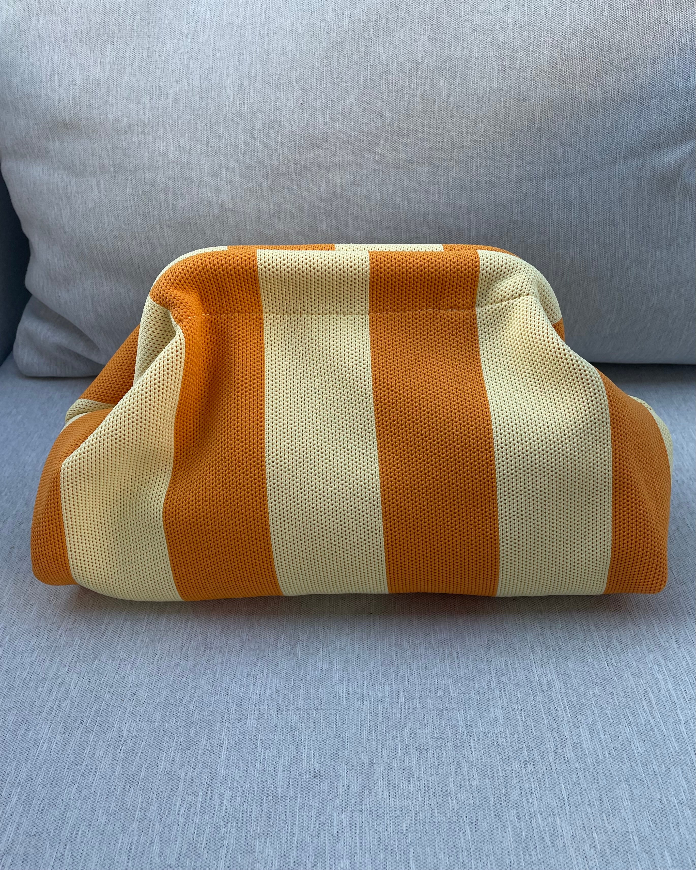 POCHETTE RIGHE ARANCIO BEIGE