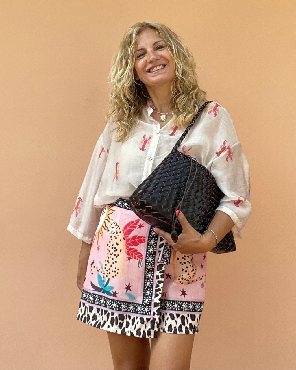SHORT TIGRE ROSA