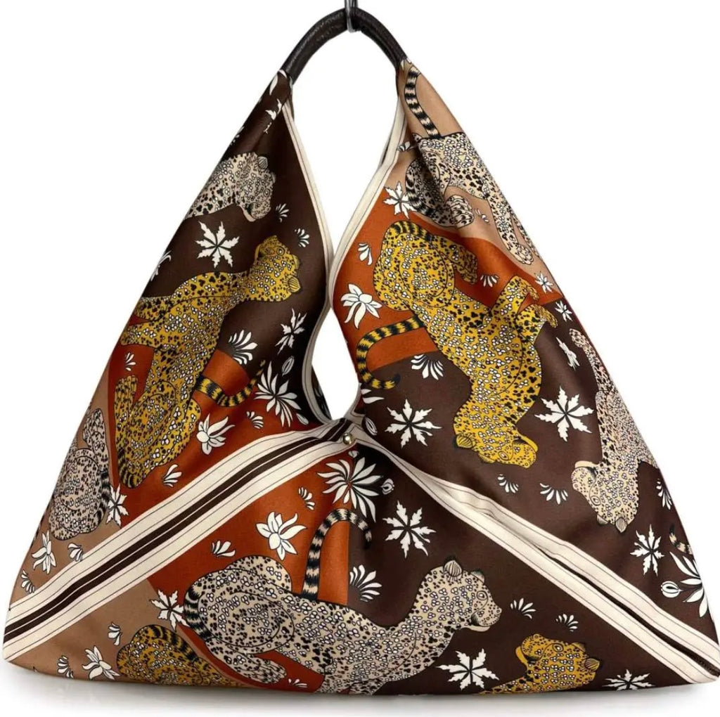 BORSA A SPALLA TIGRE MARRONE