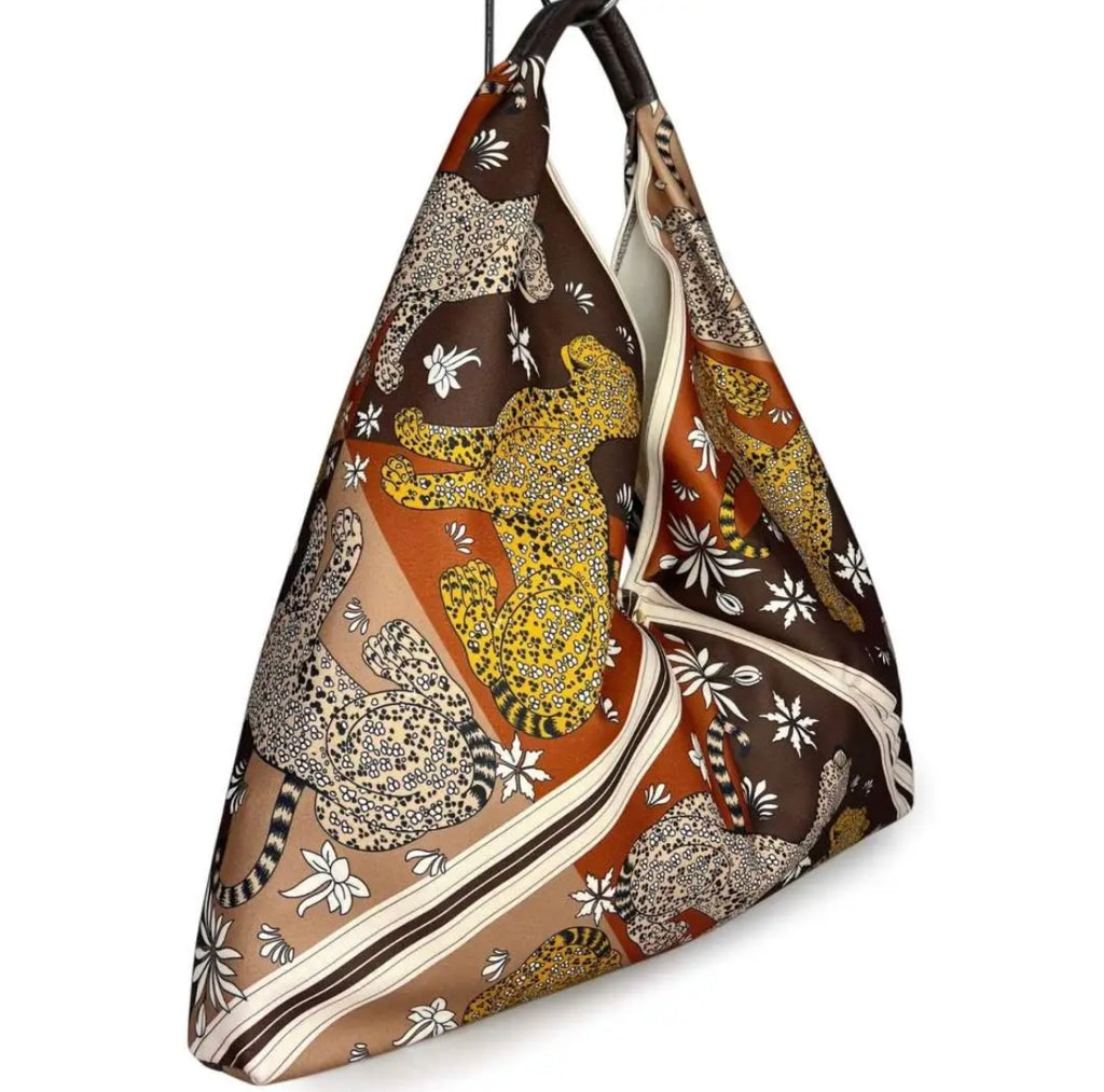 BORSA A SPALLA TIGRE MARRONE
