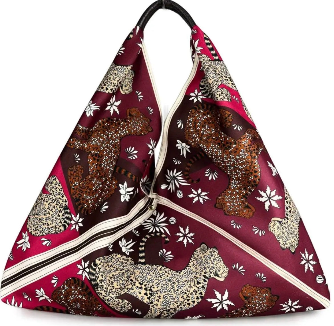 BORSA A SPALLA TIGRE BORDEAUX