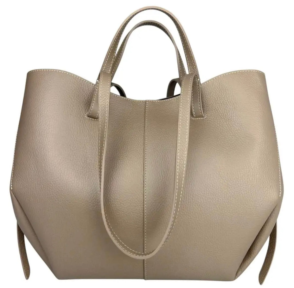 BORSA A SPALLA PAOLA TAUPE