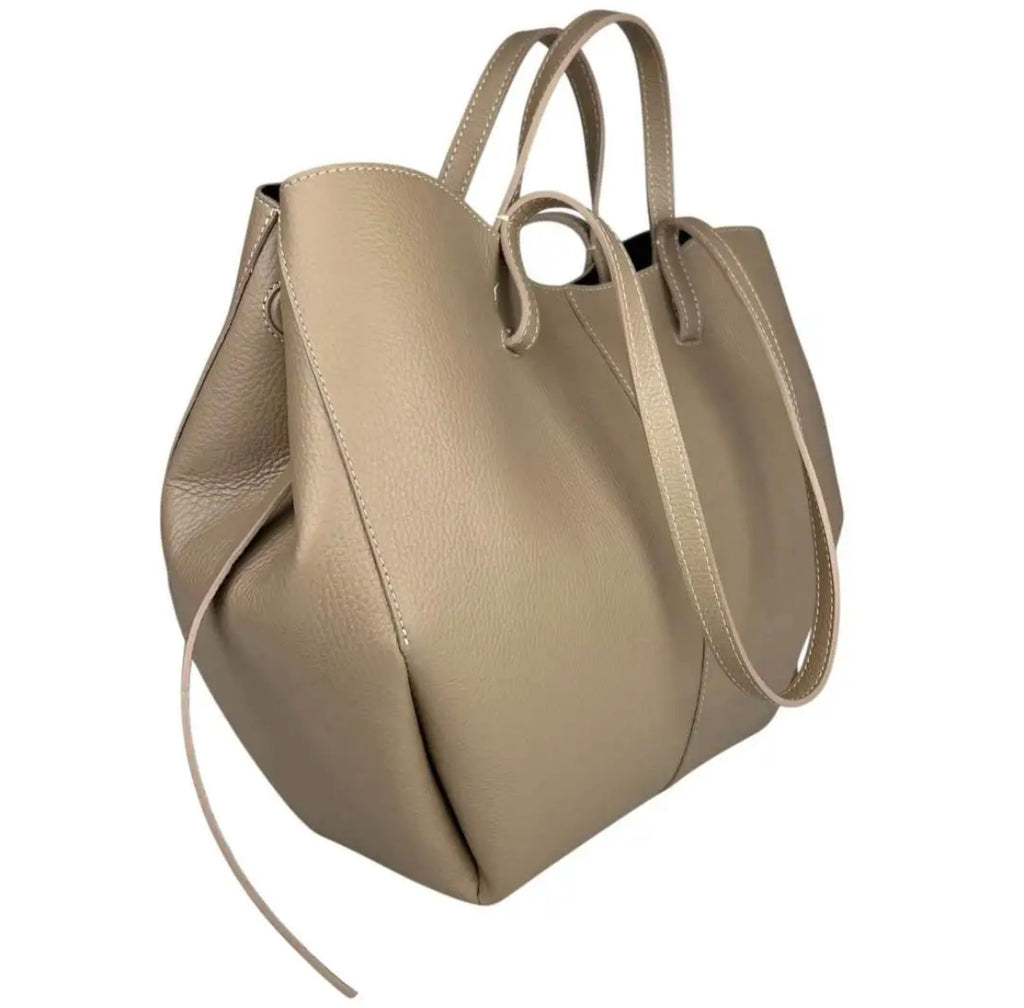 BORSA A SPALLA PAOLA TAUPE
