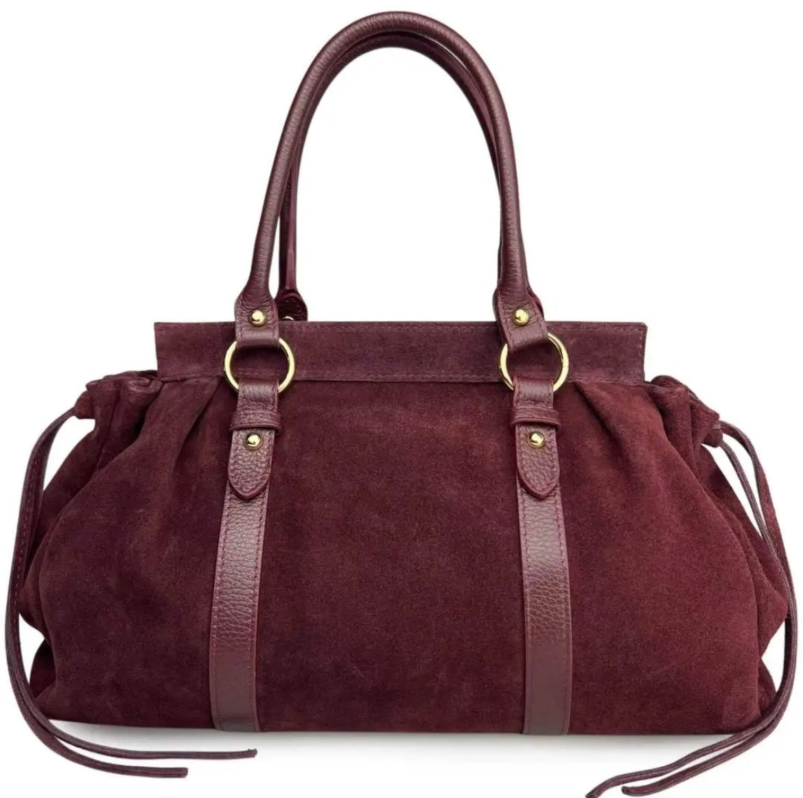 BORSA A MANO FEDERICA BORDEAUX