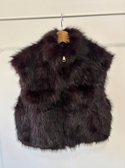 GILET LIVIGNO ECOPELLICCIA CON TASCHE
