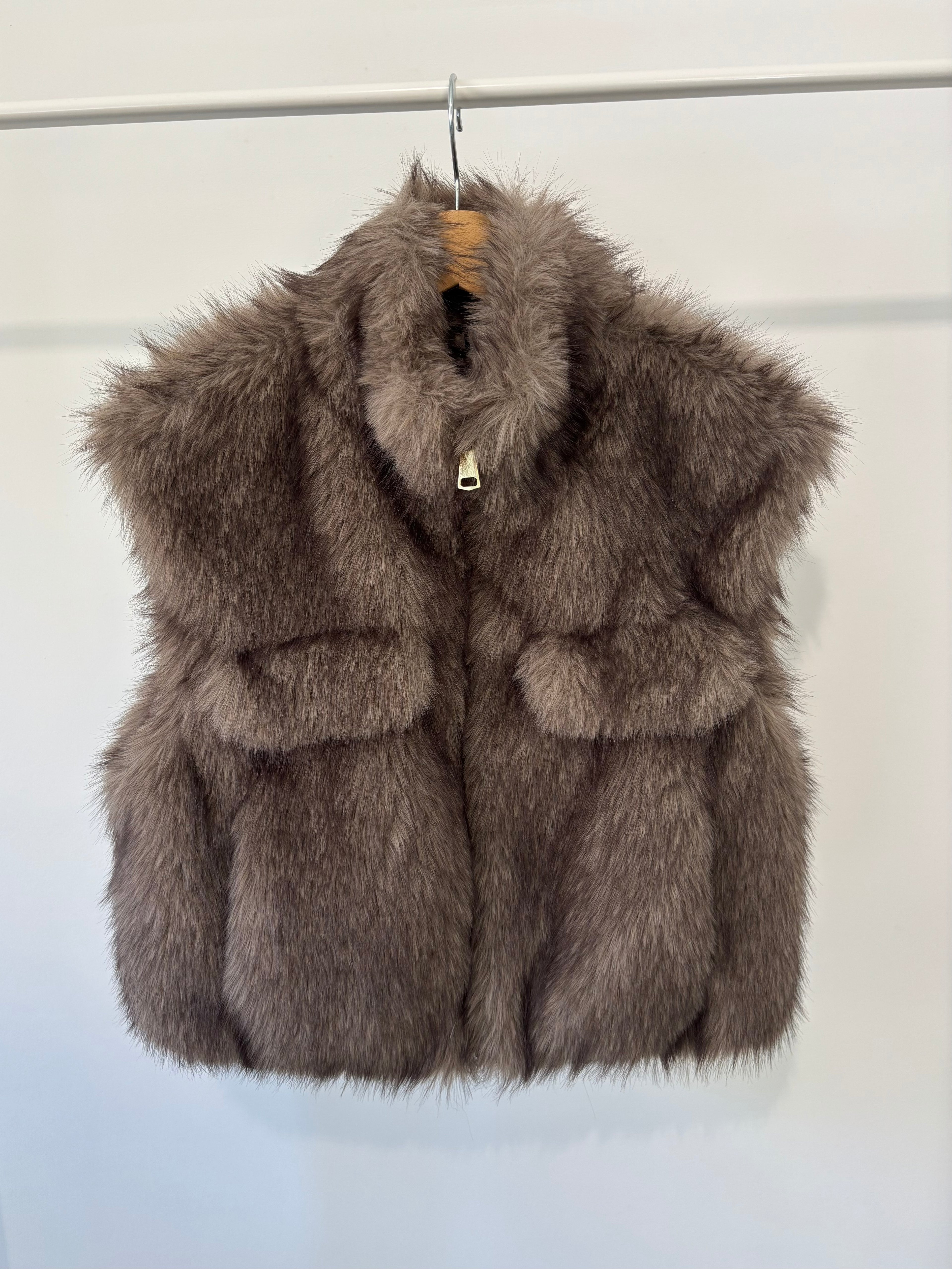 GILET LIVIGNO ECOPELLICCIA CON TASCHE