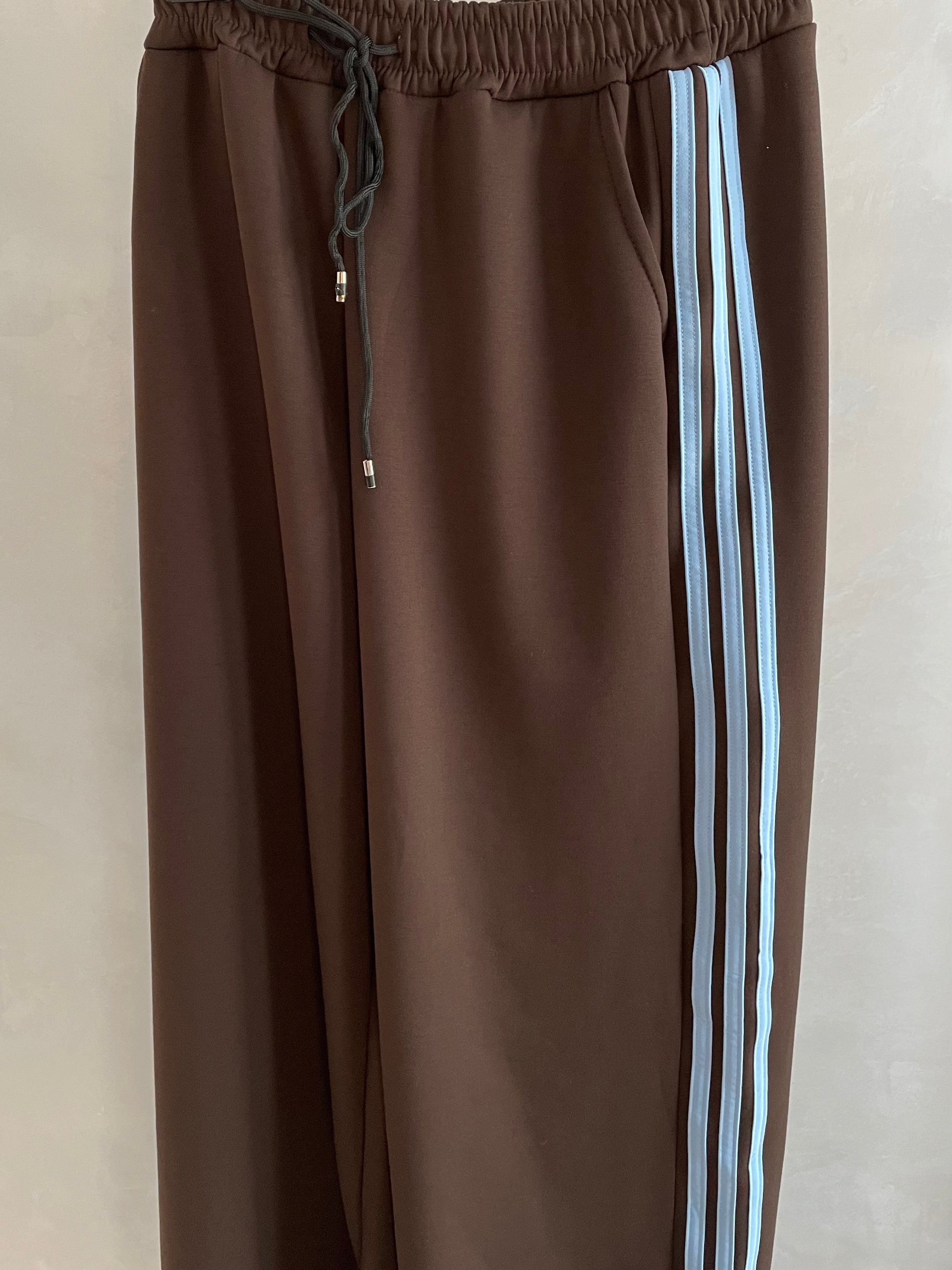 PANTALONE AURY TUTA MARRONE/CELESTE