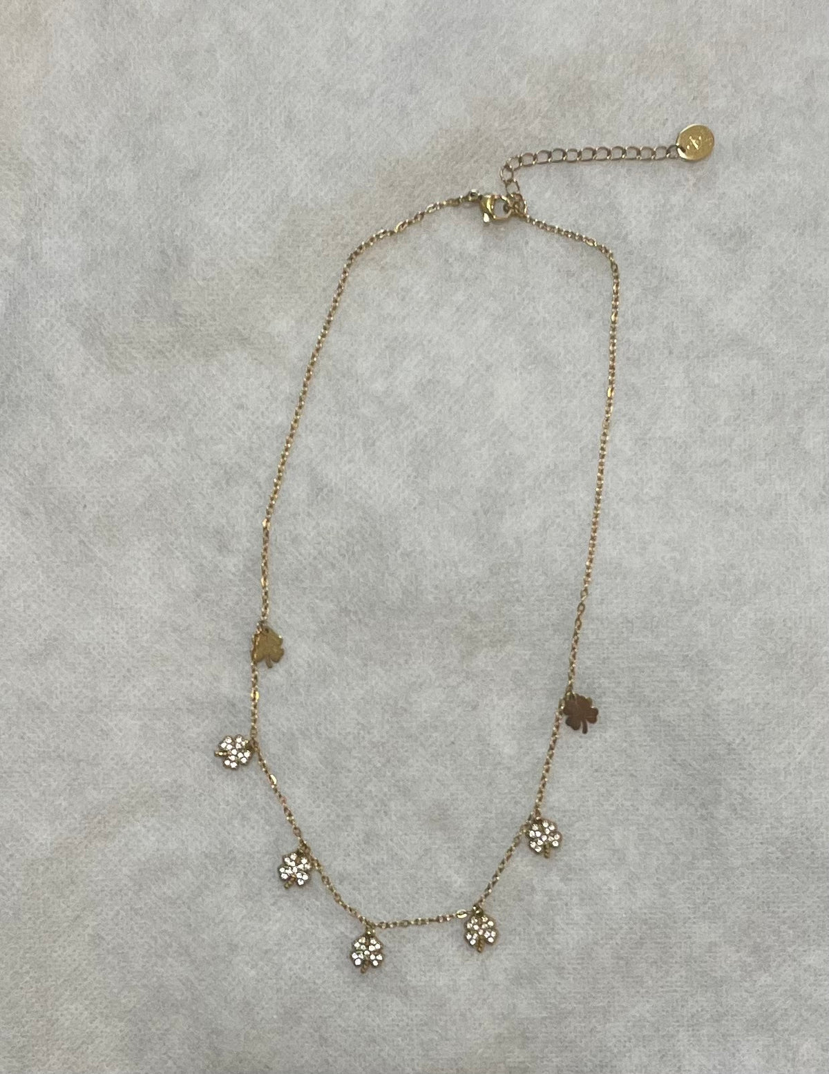 COLLANA CON QUADRIFOGLI