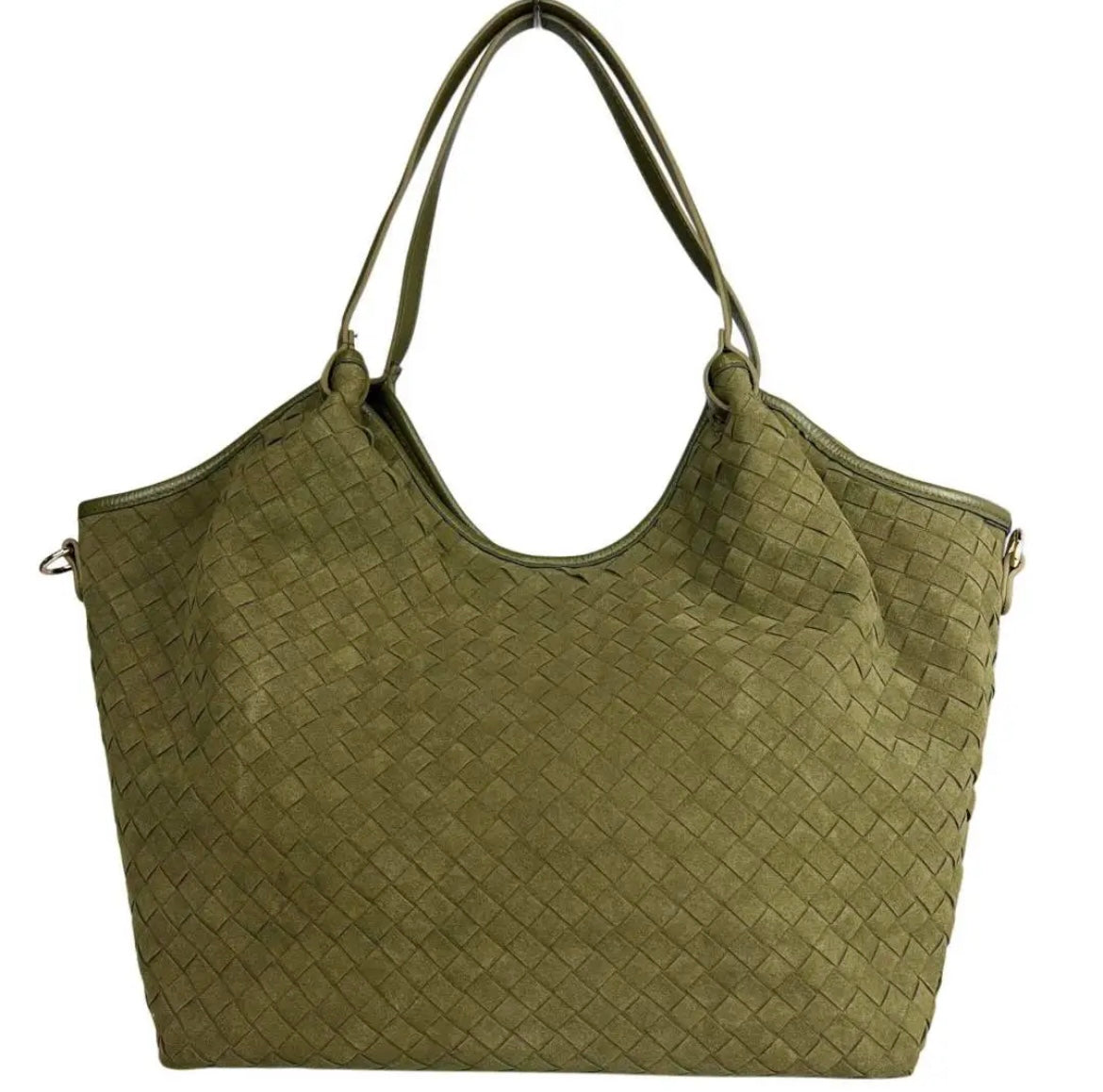 BORSA A SPALLA EMMA SUEDE VERDE OLIVA