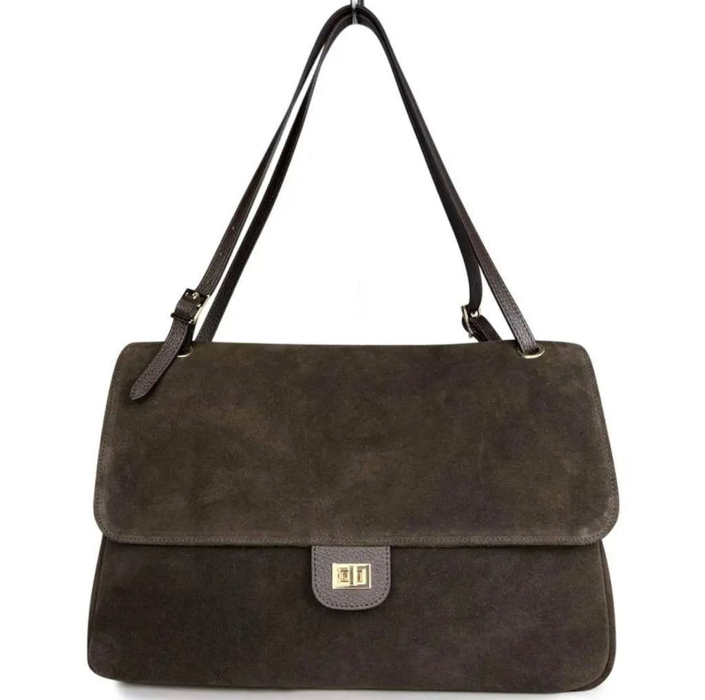 BORSA A SPALLA CRISTINA SUEDE MORO