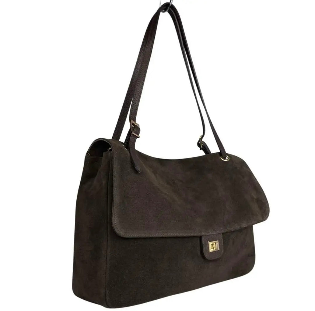 BORSA A SPALLA CRISTINA SUEDE MORO