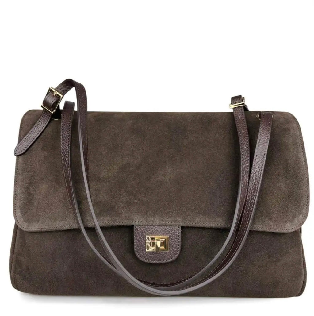 BORSA A SPALLA CRISTINA SUEDE MORO