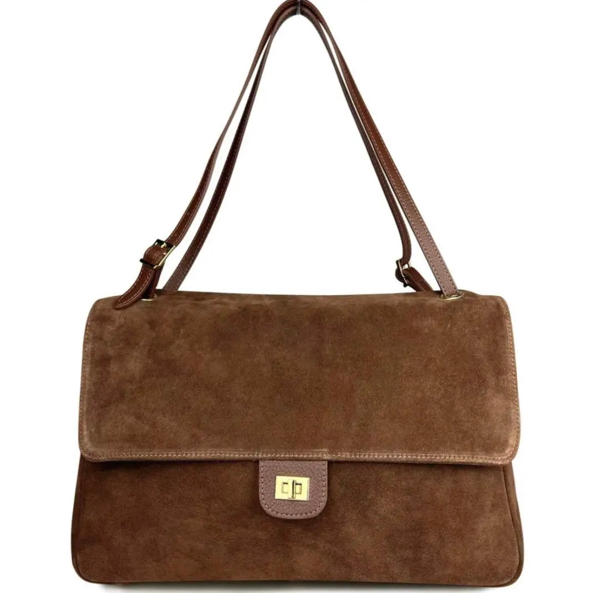 BORSA A SPALLA CRISTINA SUEDE MOKA