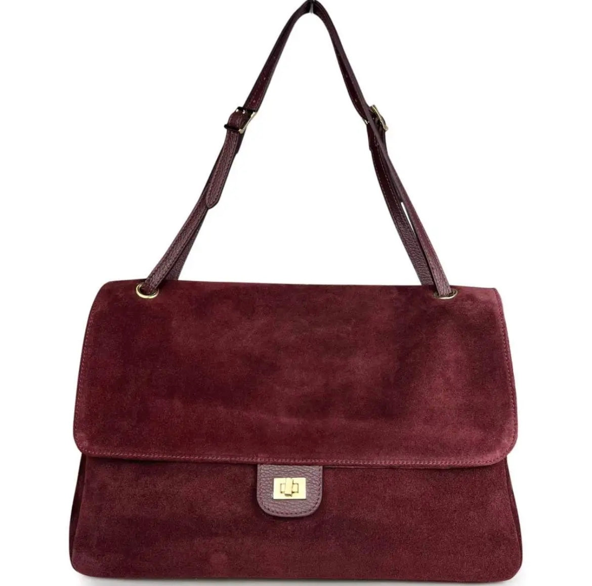 BORSA A SPALLA CRISTINA SUEDE BORDEAUX