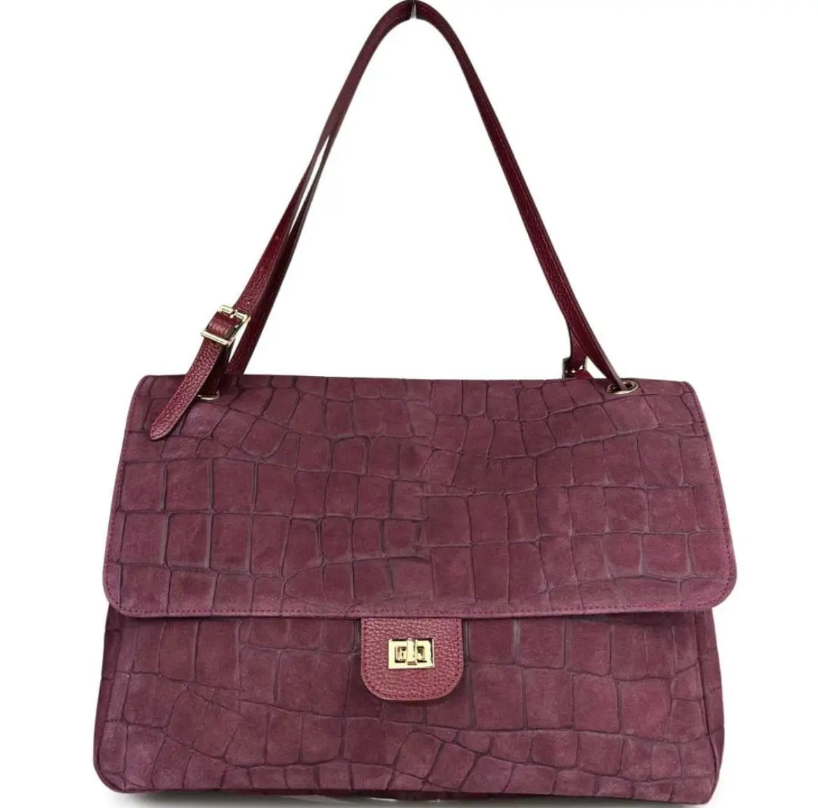 BORSA A SPALLA CRISTINA COCCO BORDEAUX