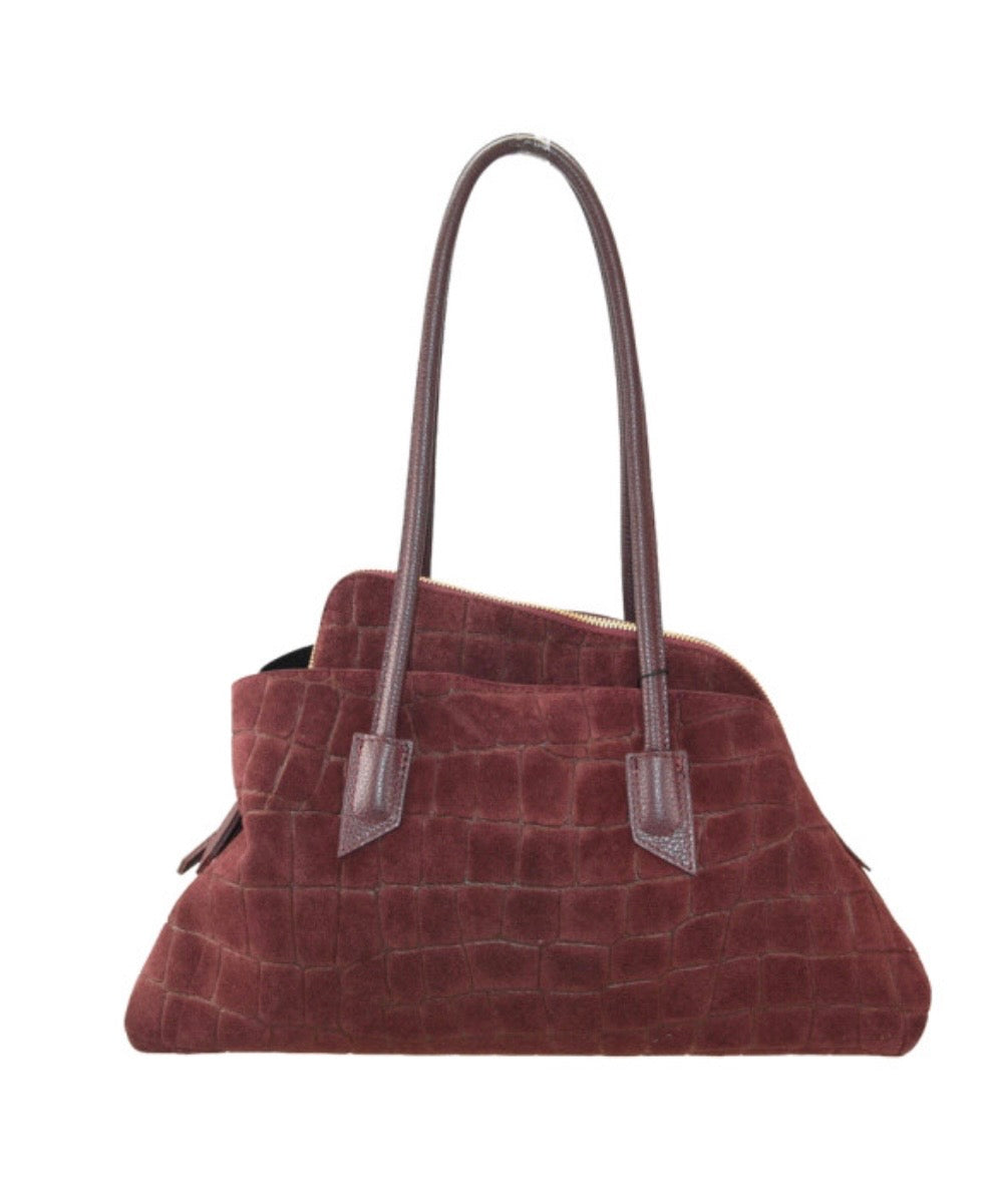 BORSA A SPALLA ASTRA SUEDE BORDEAUX